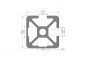 Preview: Aluminum profile 30x30 groove 2N90 8 I-type